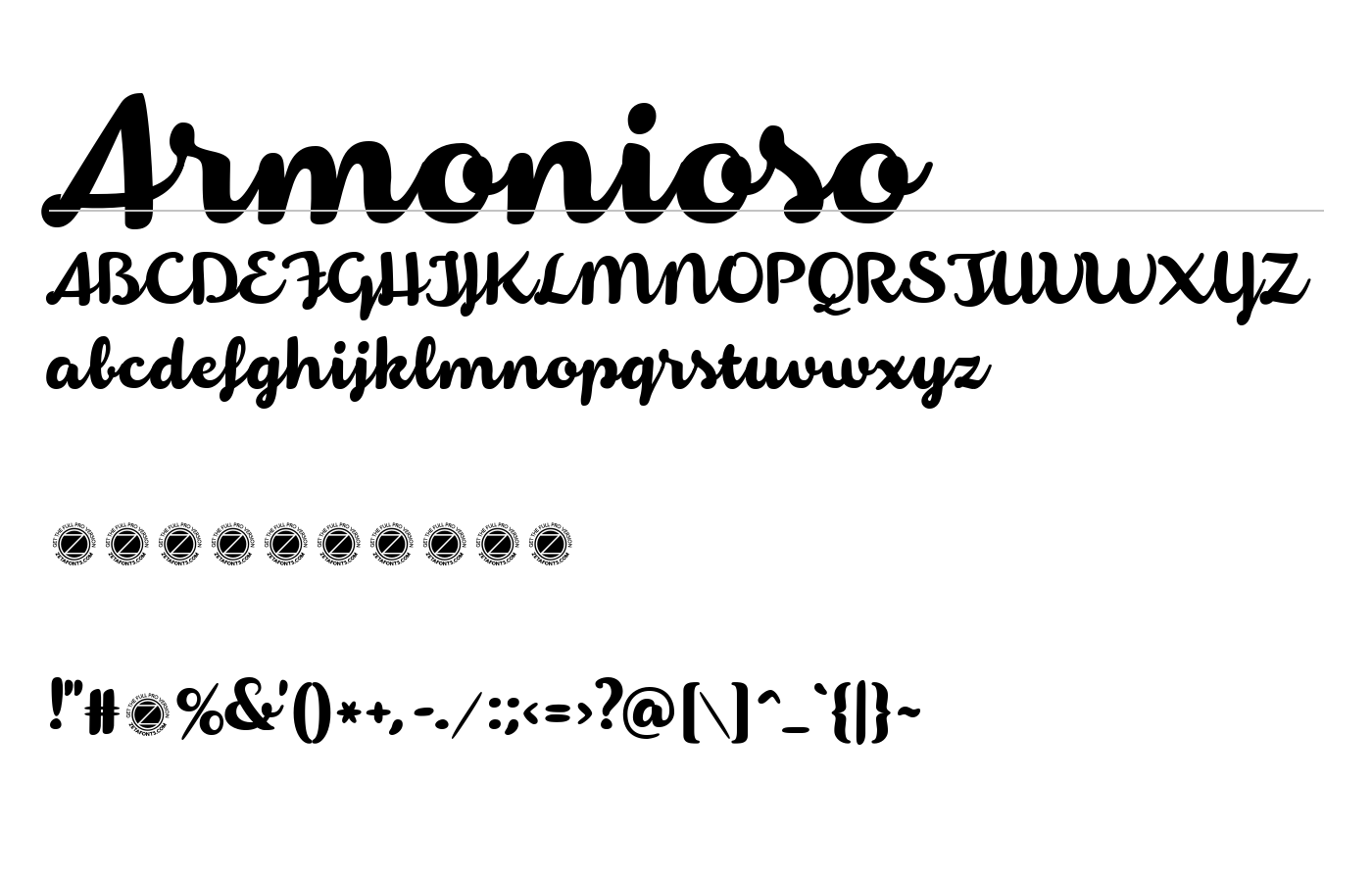 Armonioso Font preview