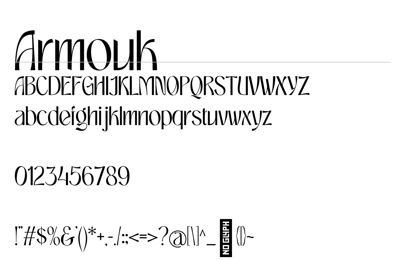 Armouk Font preview