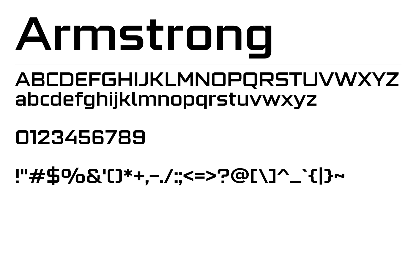 Armstrong Font preview