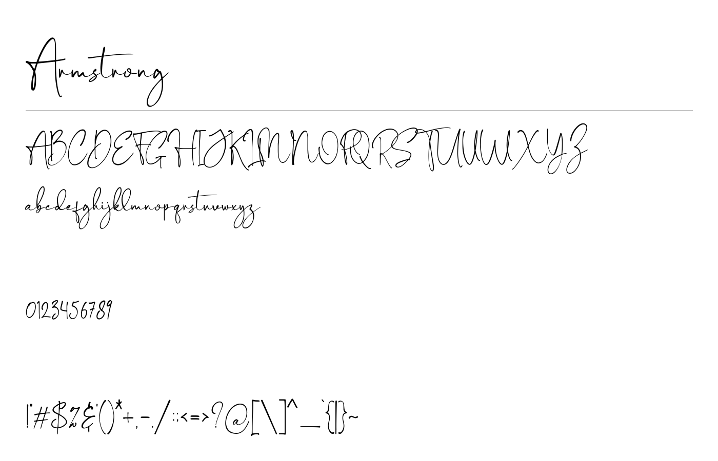 Armstrong Font preview