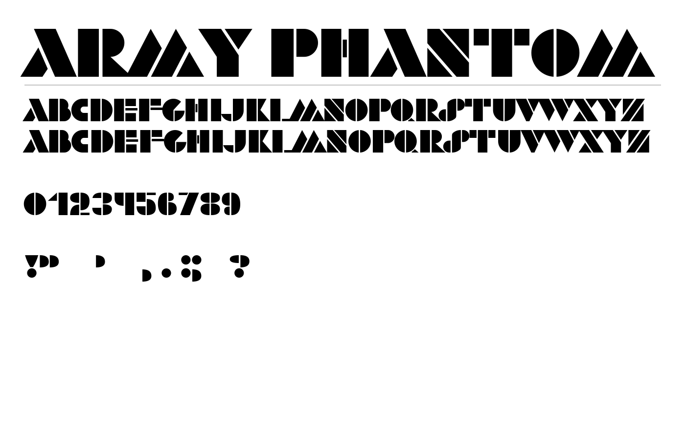 Army Phantom Font preview