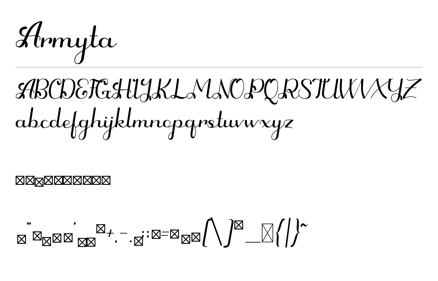 Armyta Font preview