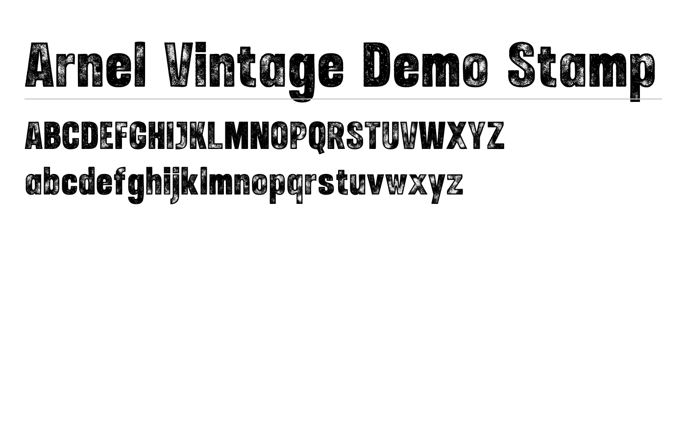 Arnel Vintage Demo Font preview