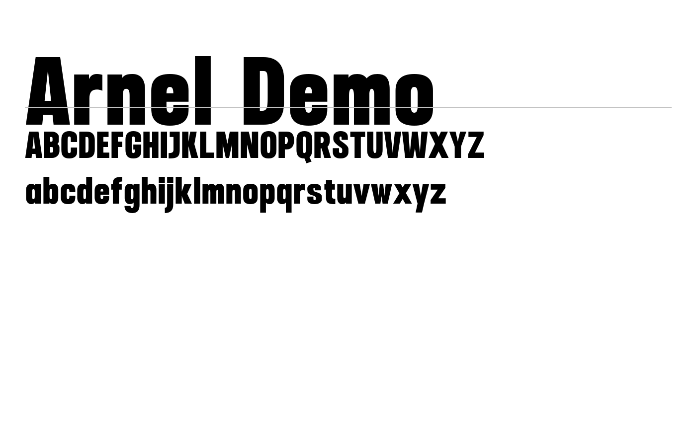 Arnel Demo Font preview