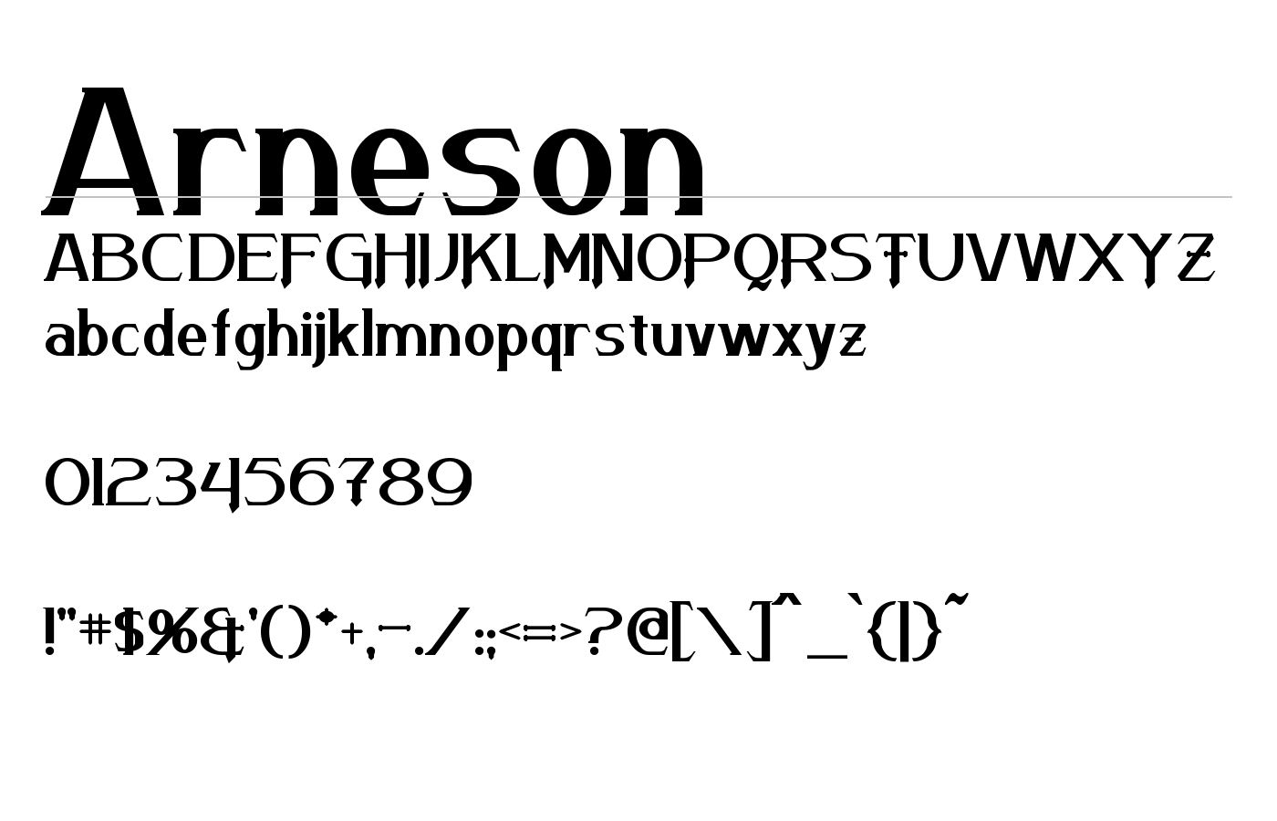 Arneson Font preview