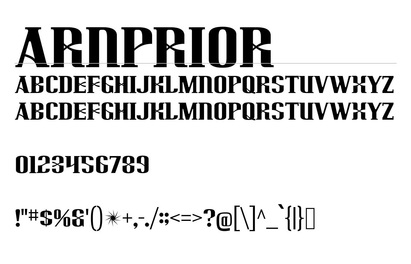 Arnprior Font preview
