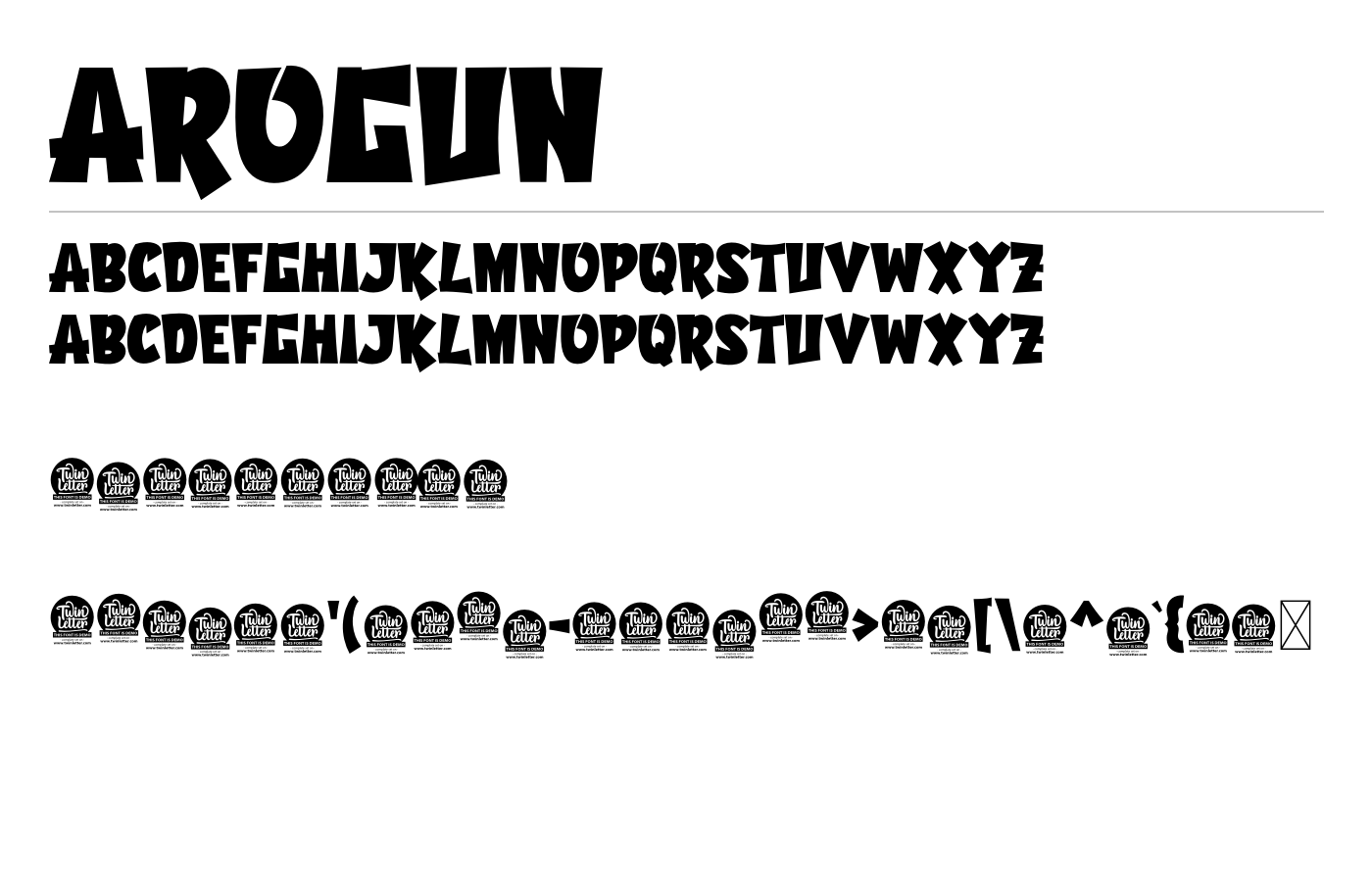 Arogun Font preview