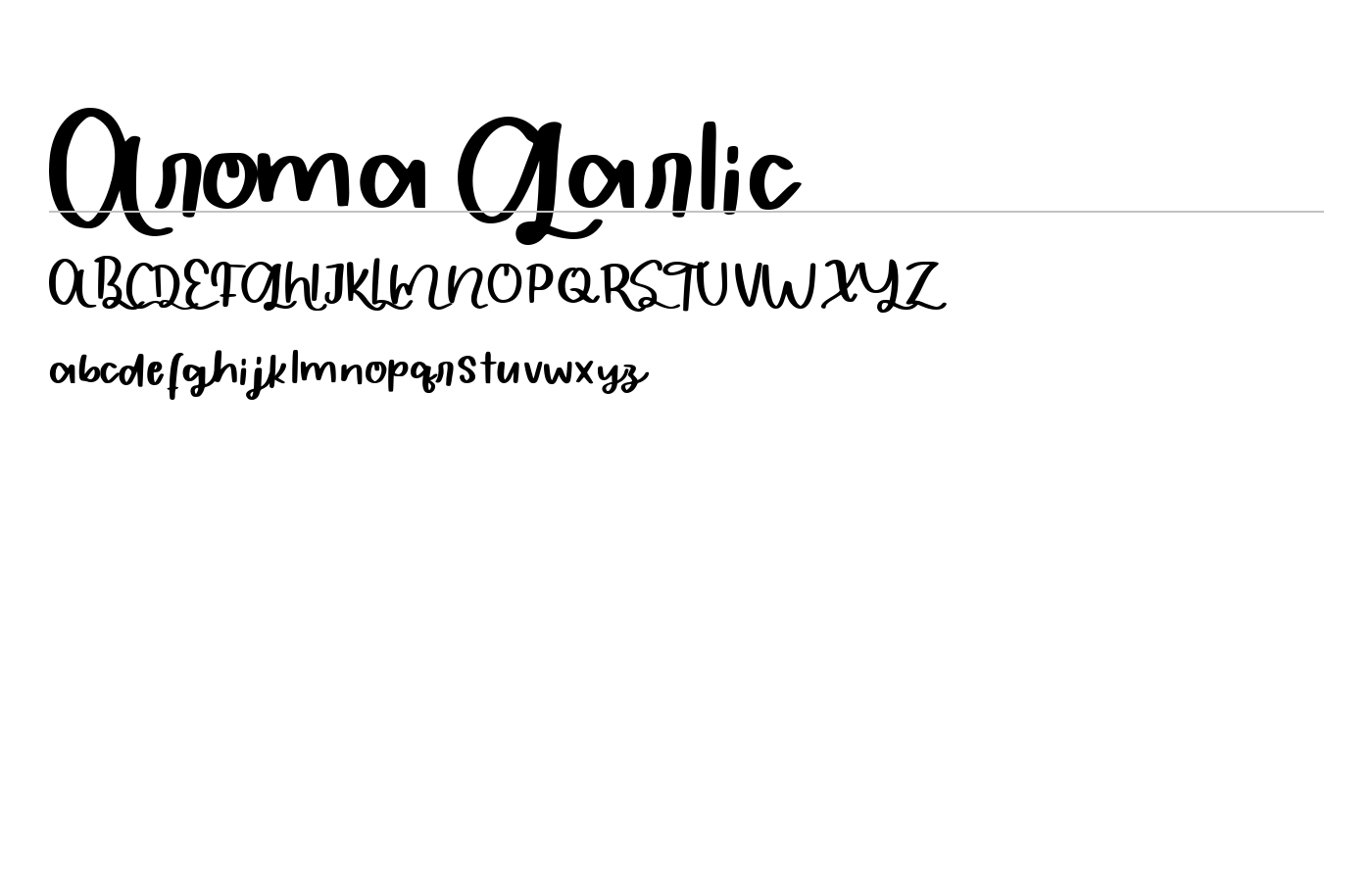 Aroma Garlic Font preview