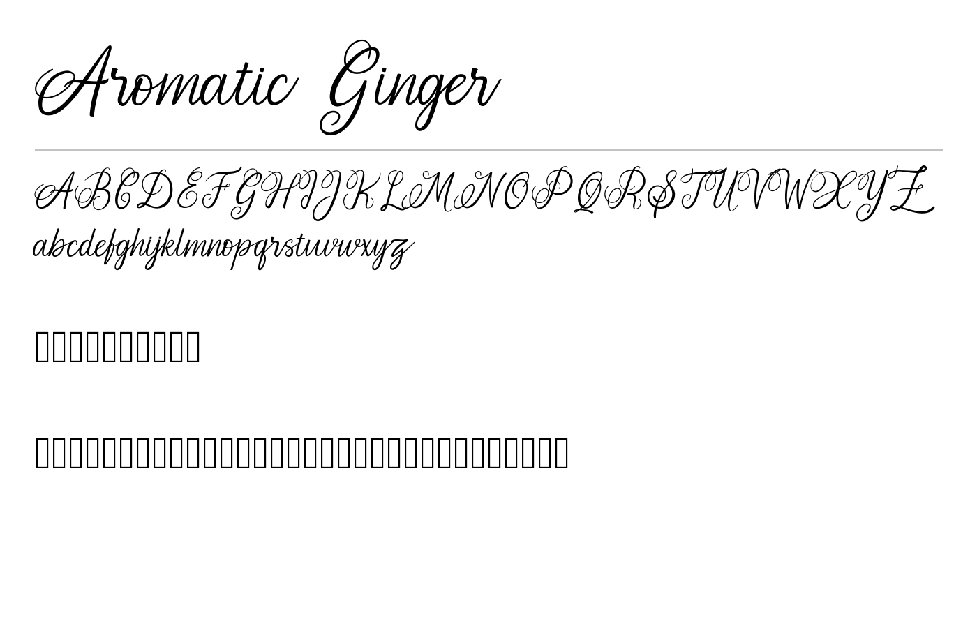 Aromatic Ginger Font preview