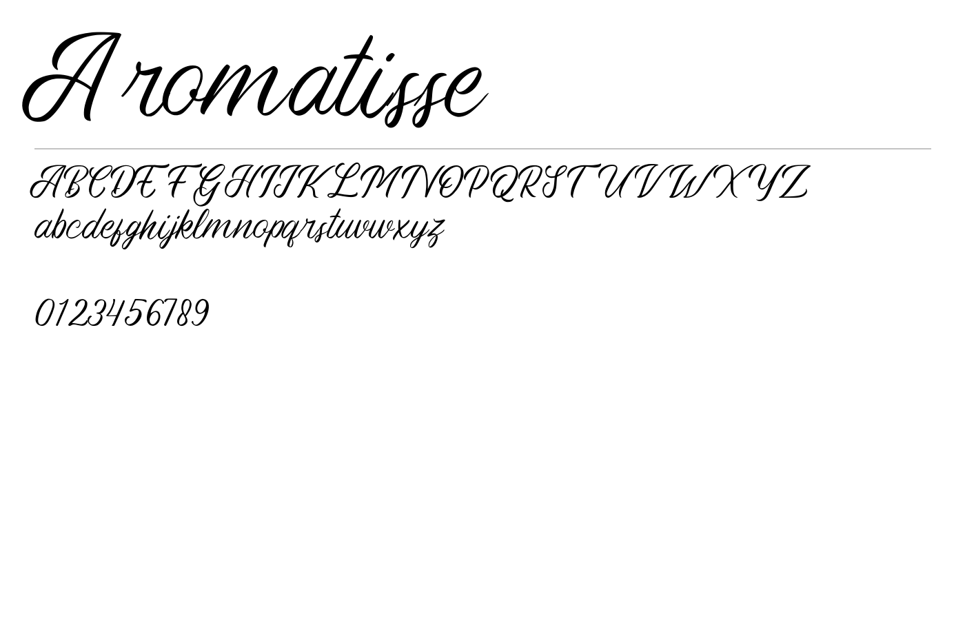 Aromatisse Font preview