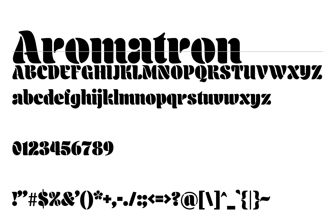 Aromatron Font preview