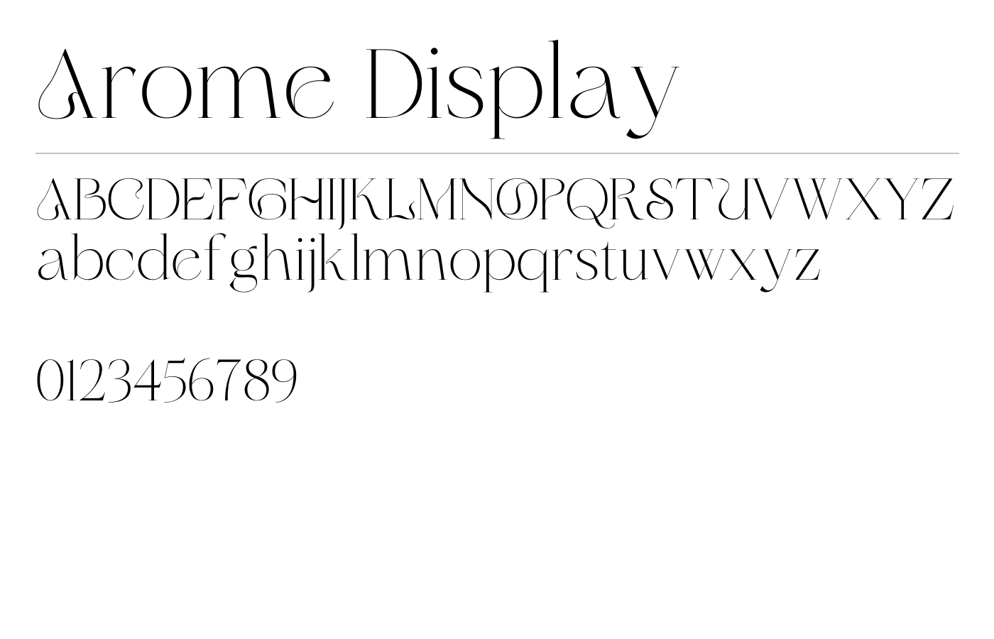 Arome Display Font preview