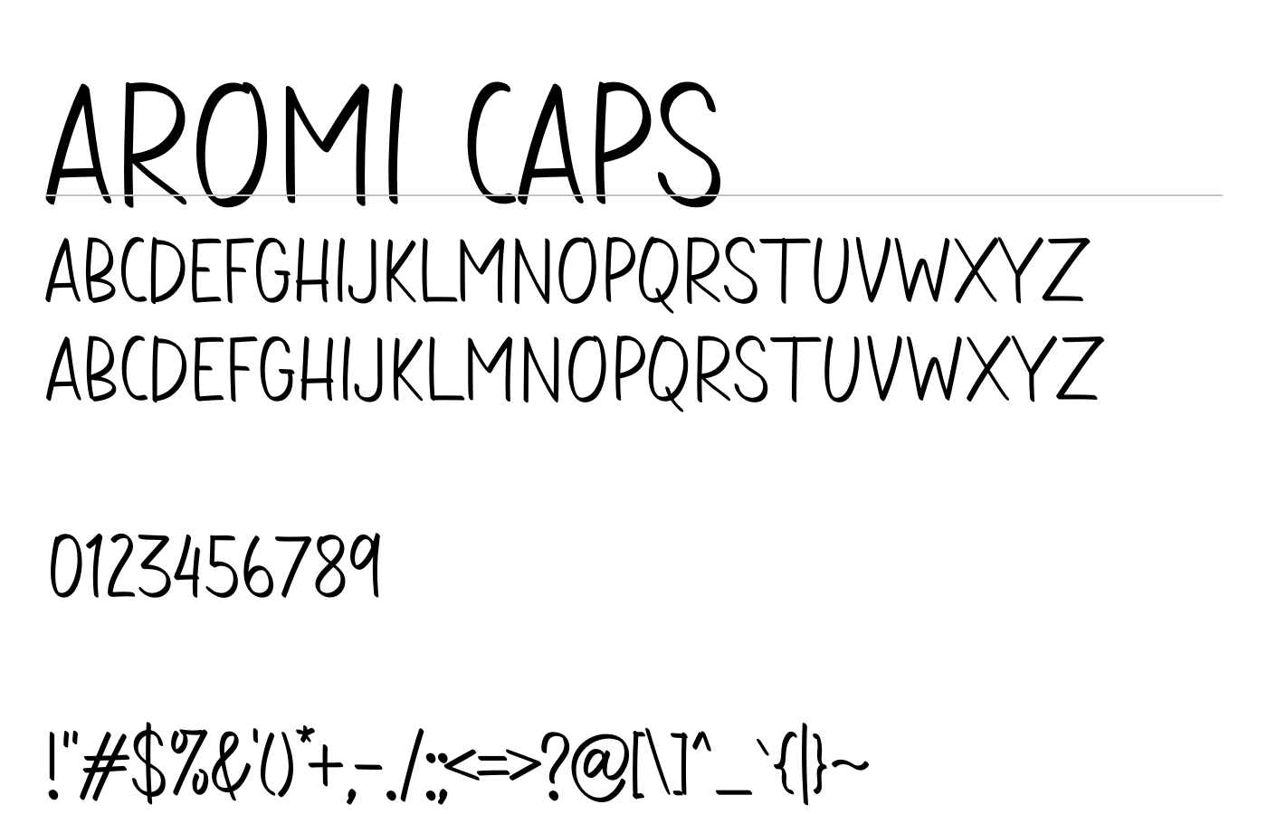 Aromi Font preview