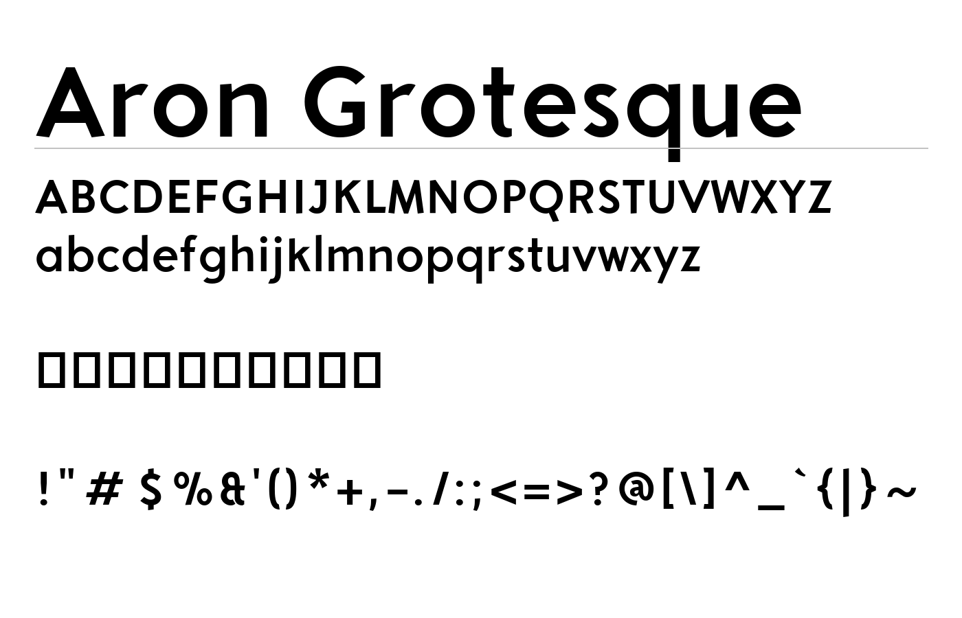Aron Grotesque Font preview