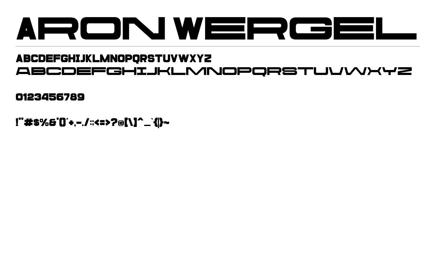 Aron Wergel Font preview