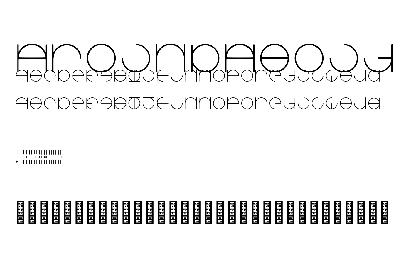Aroundabout Font preview