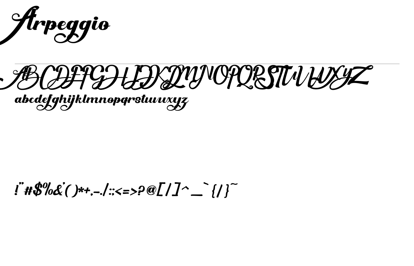 Arpeggio Font preview