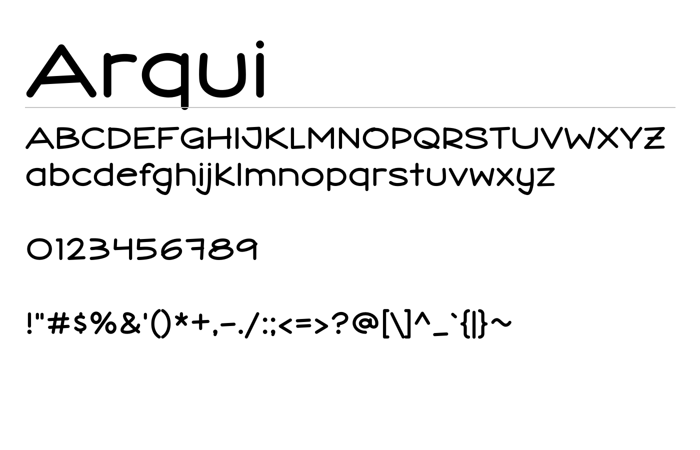 Arqui Font preview