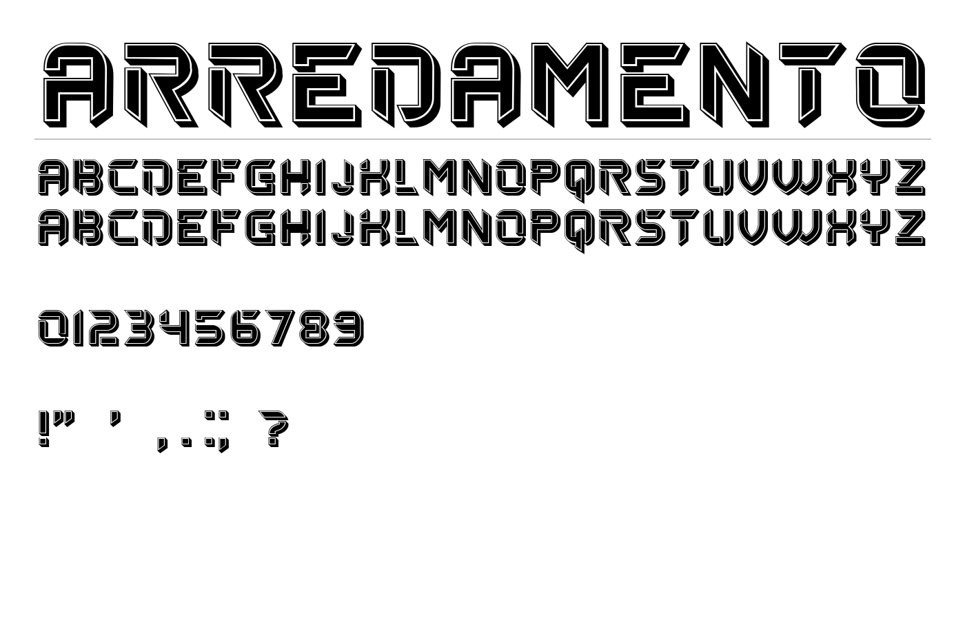 Arredamento Font preview