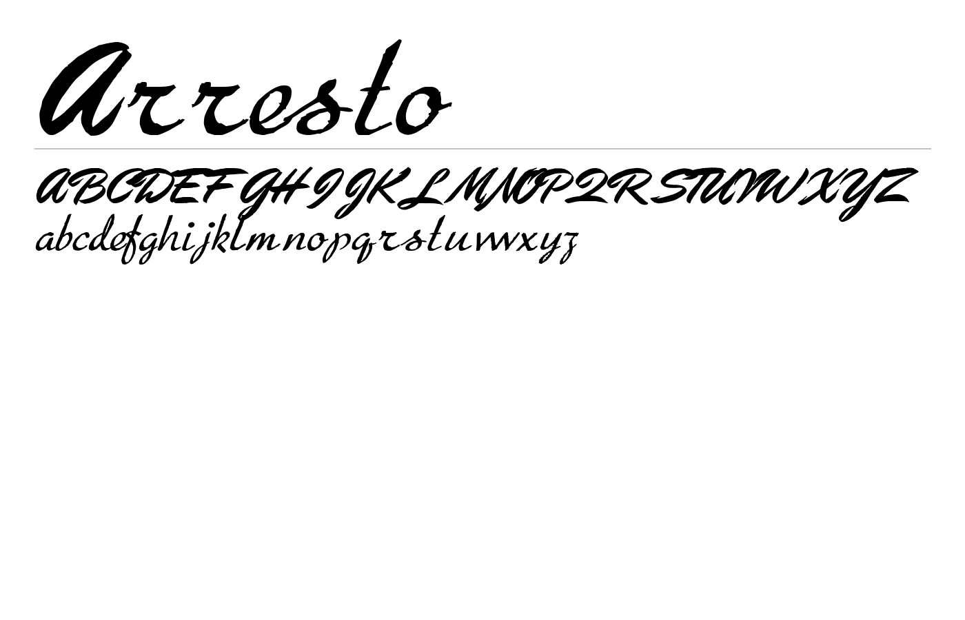 Arresto Font preview