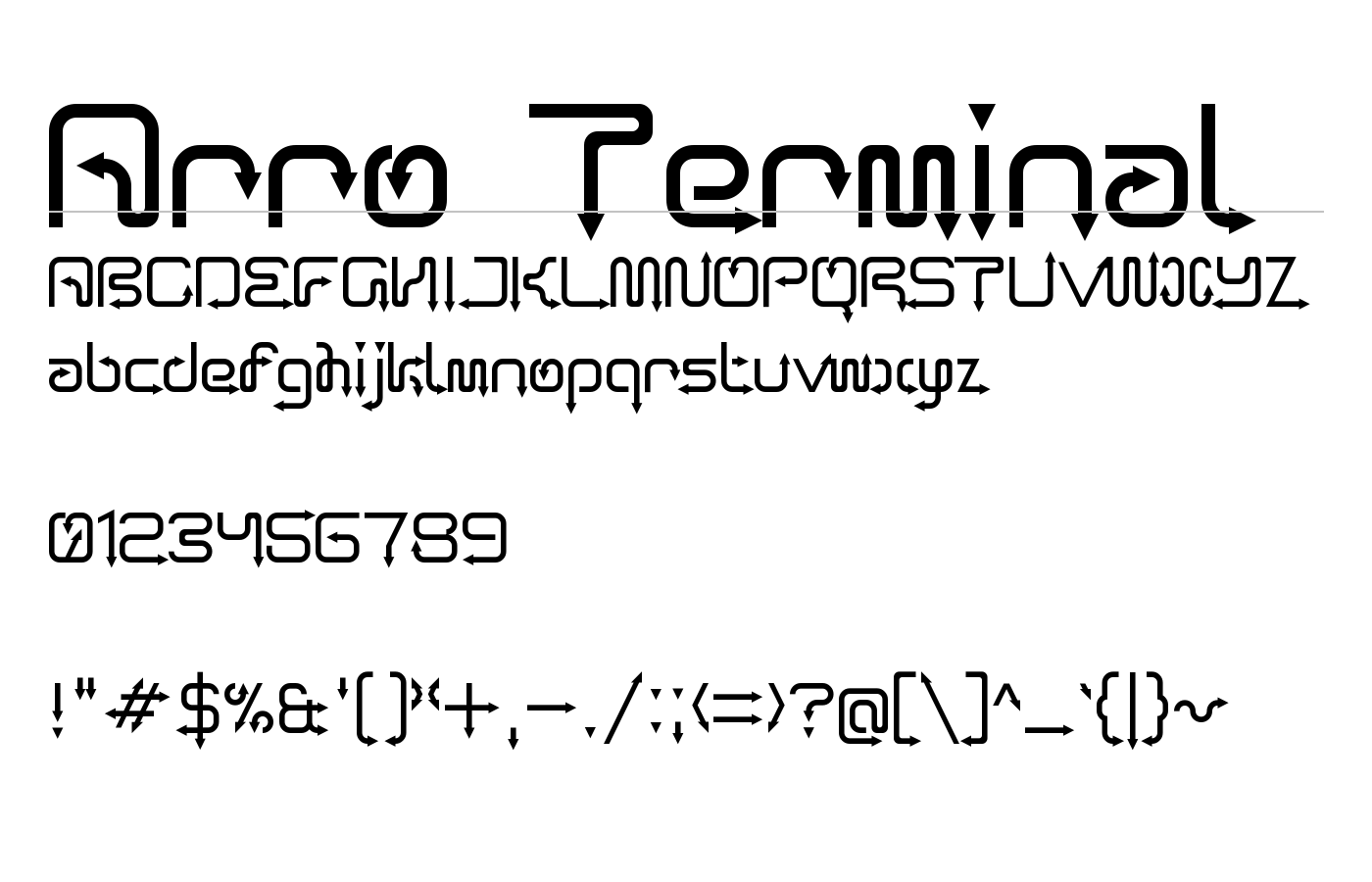 Arro Terminal Font preview