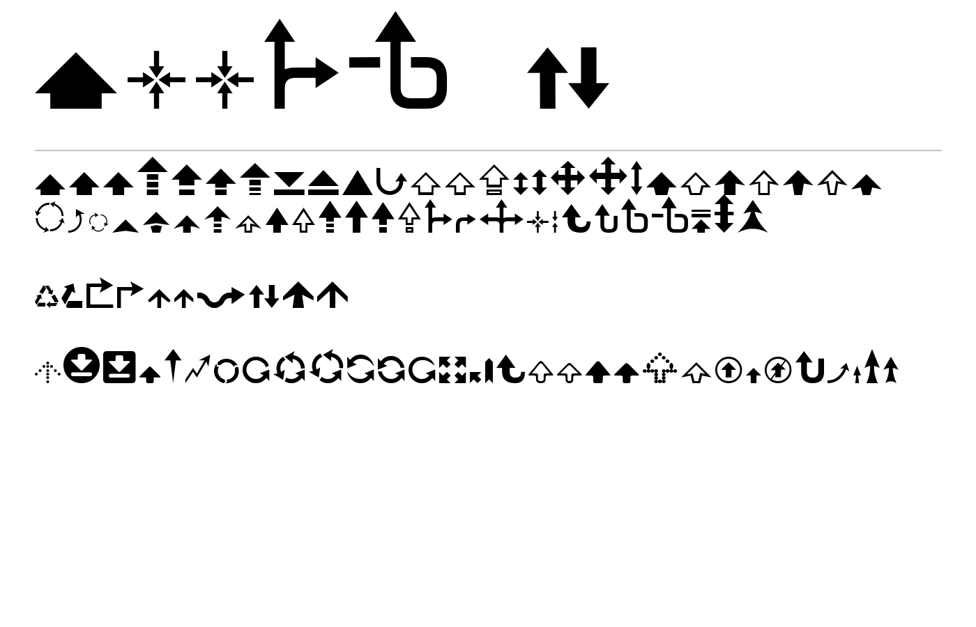 Arrow 7 Font preview