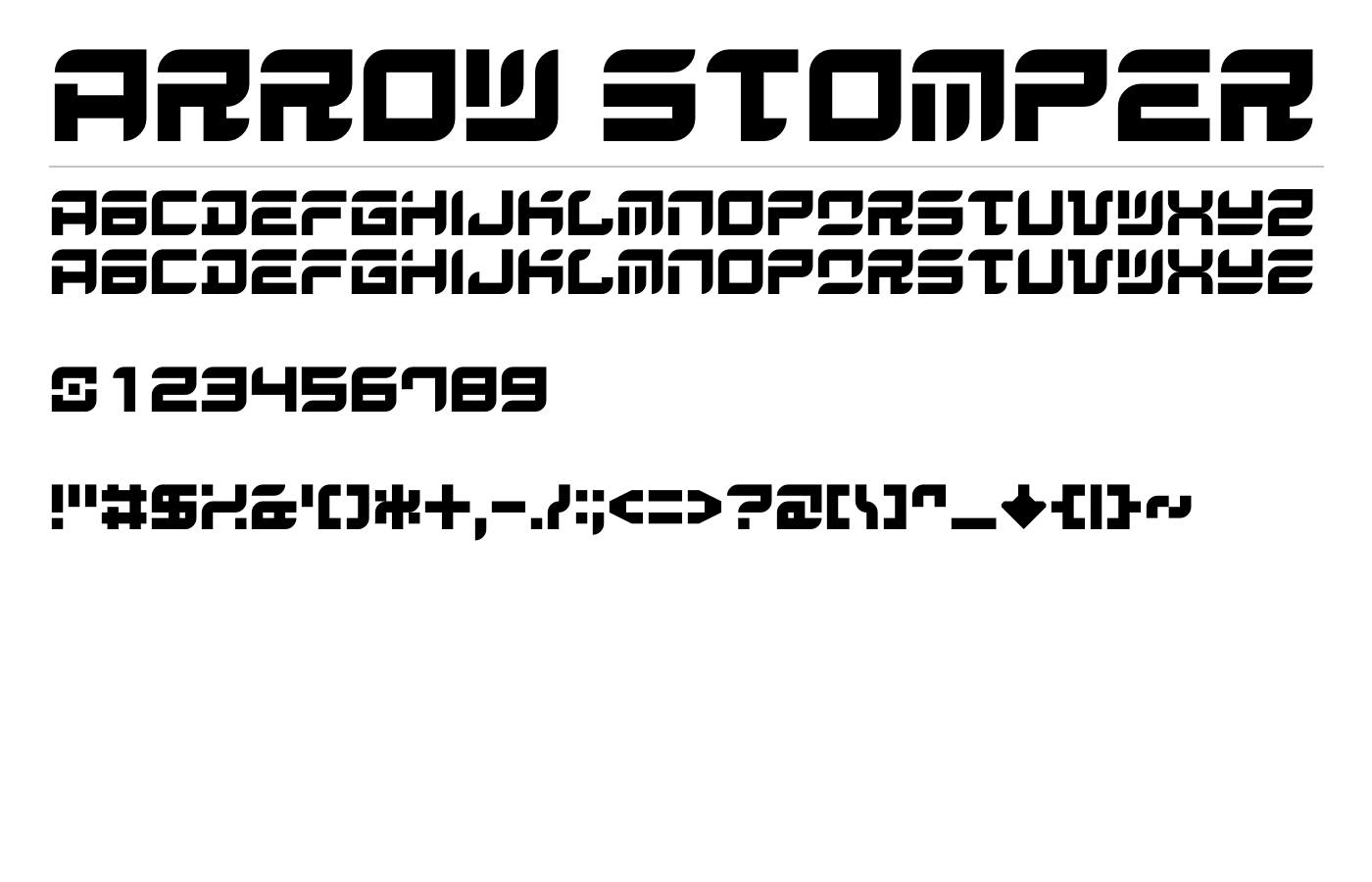 Arrow Stomper Font preview