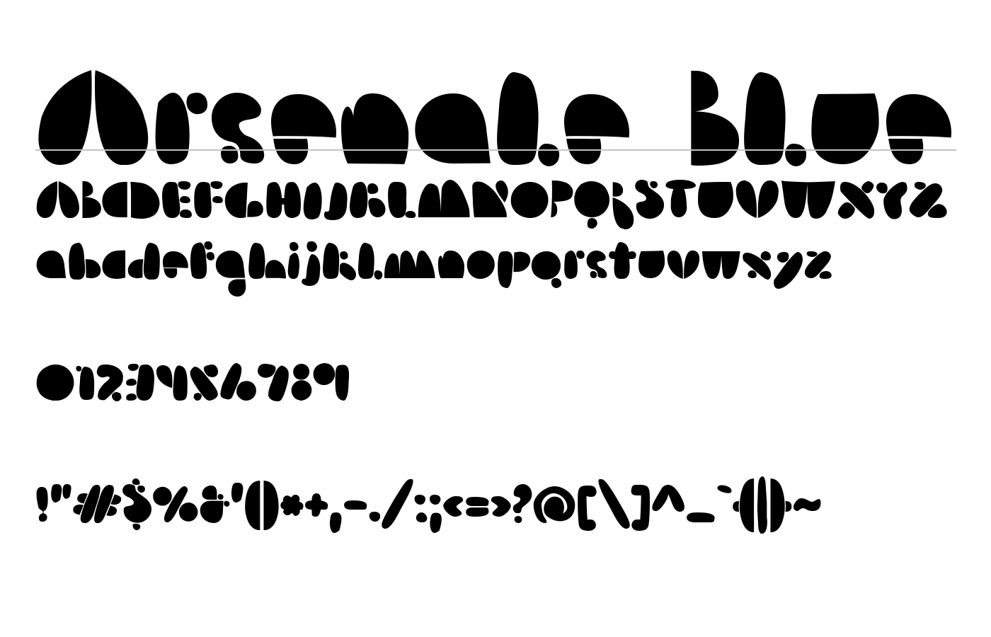 Arsenale Blue Font preview
