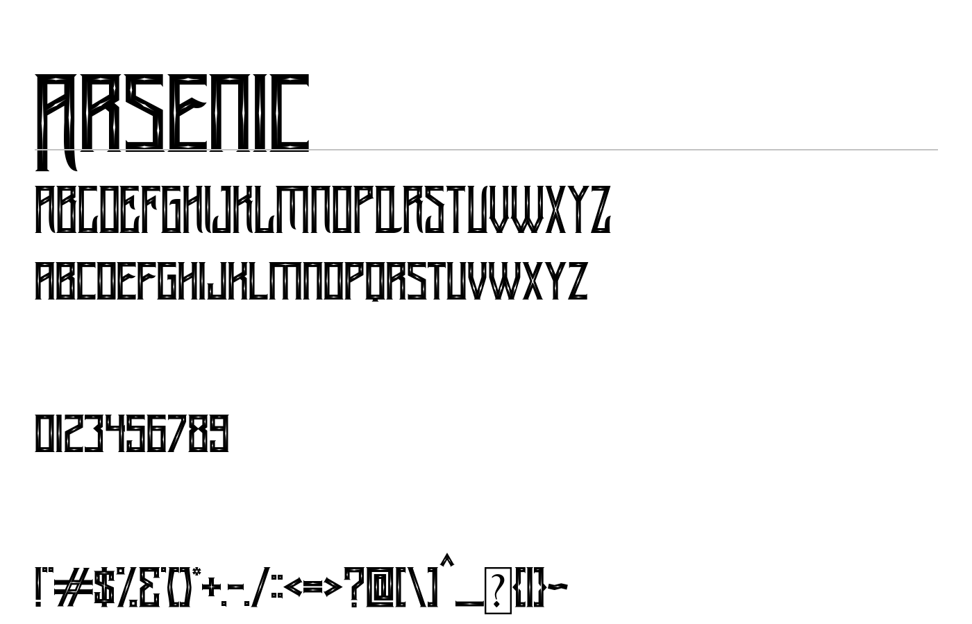 Arsenic Font preview