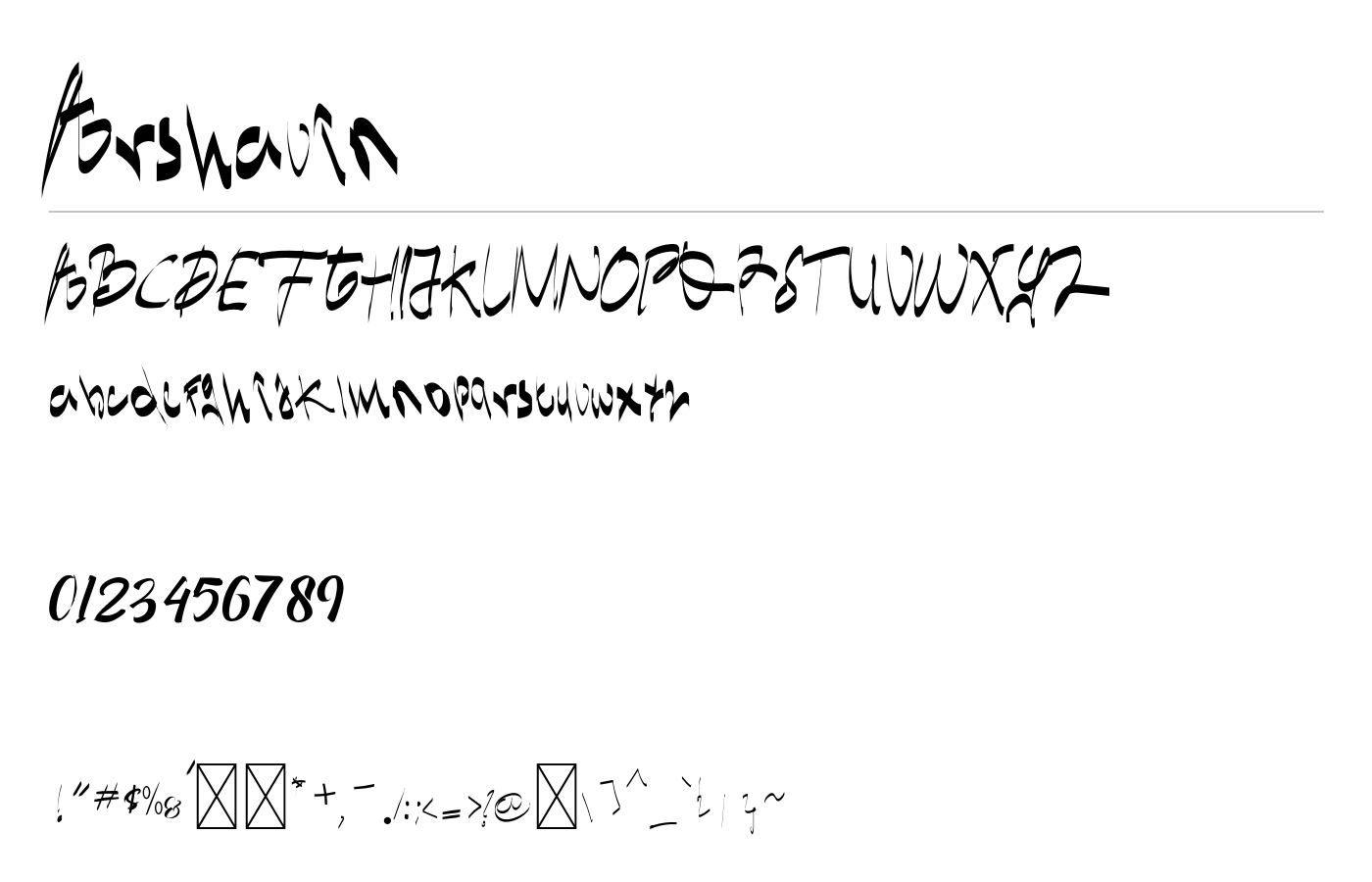 Arshavin Font preview