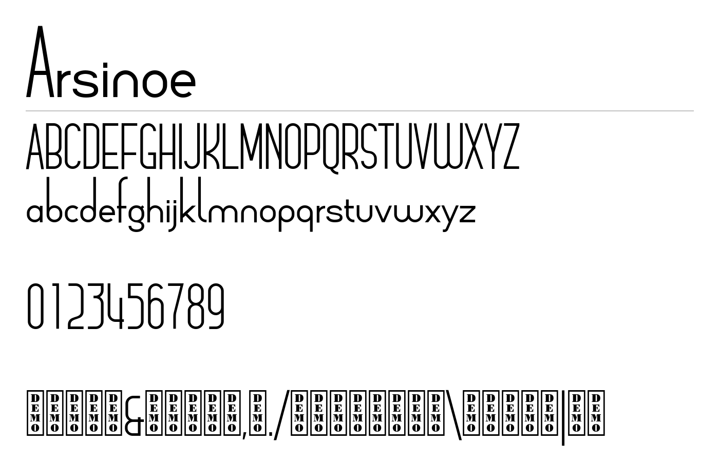 Arsinoe Font preview