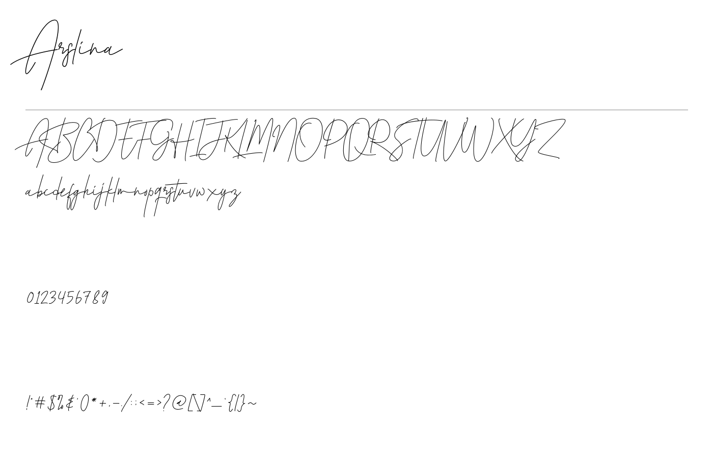 Arslina Font preview