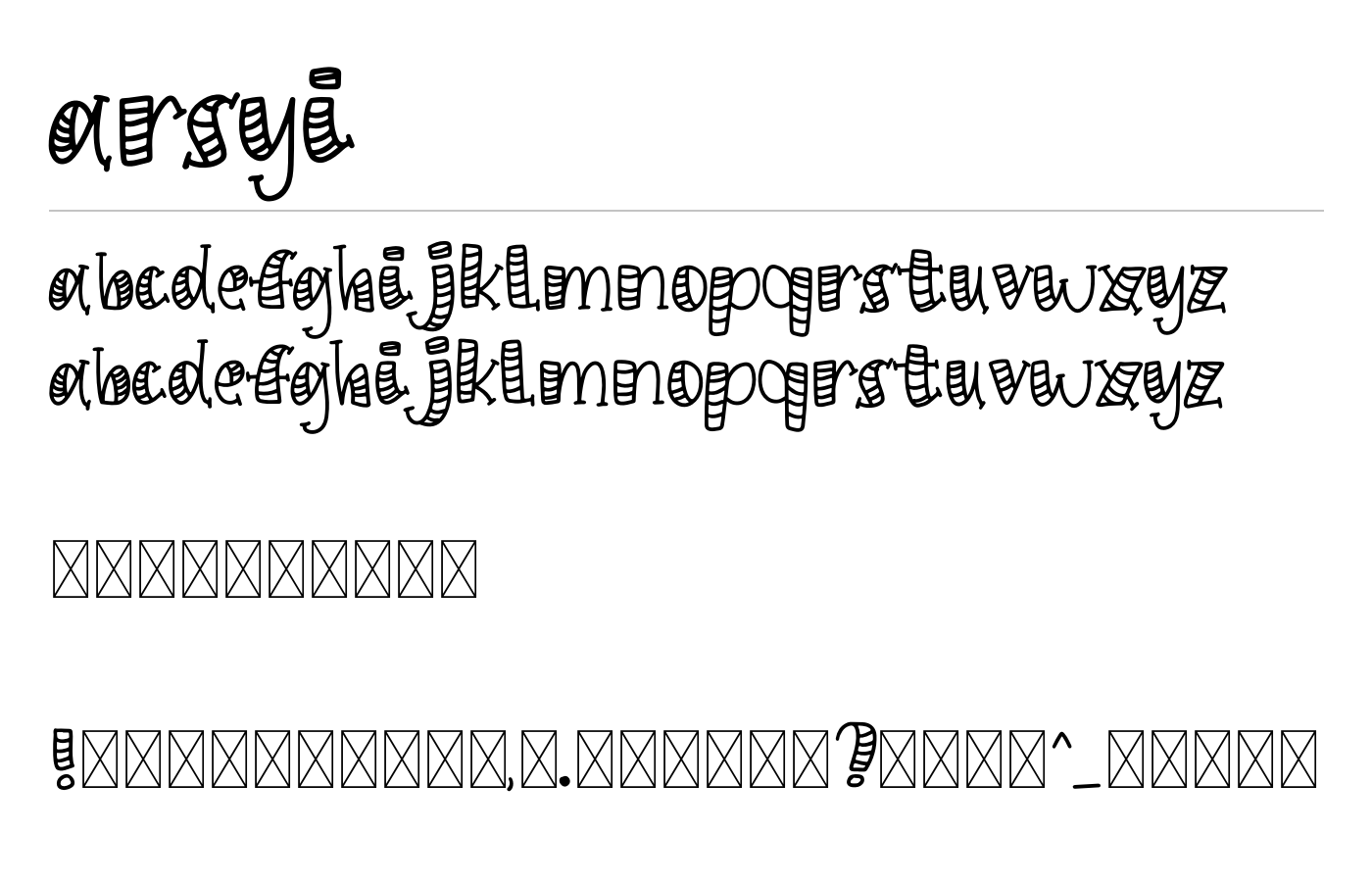 Arsyi Font preview