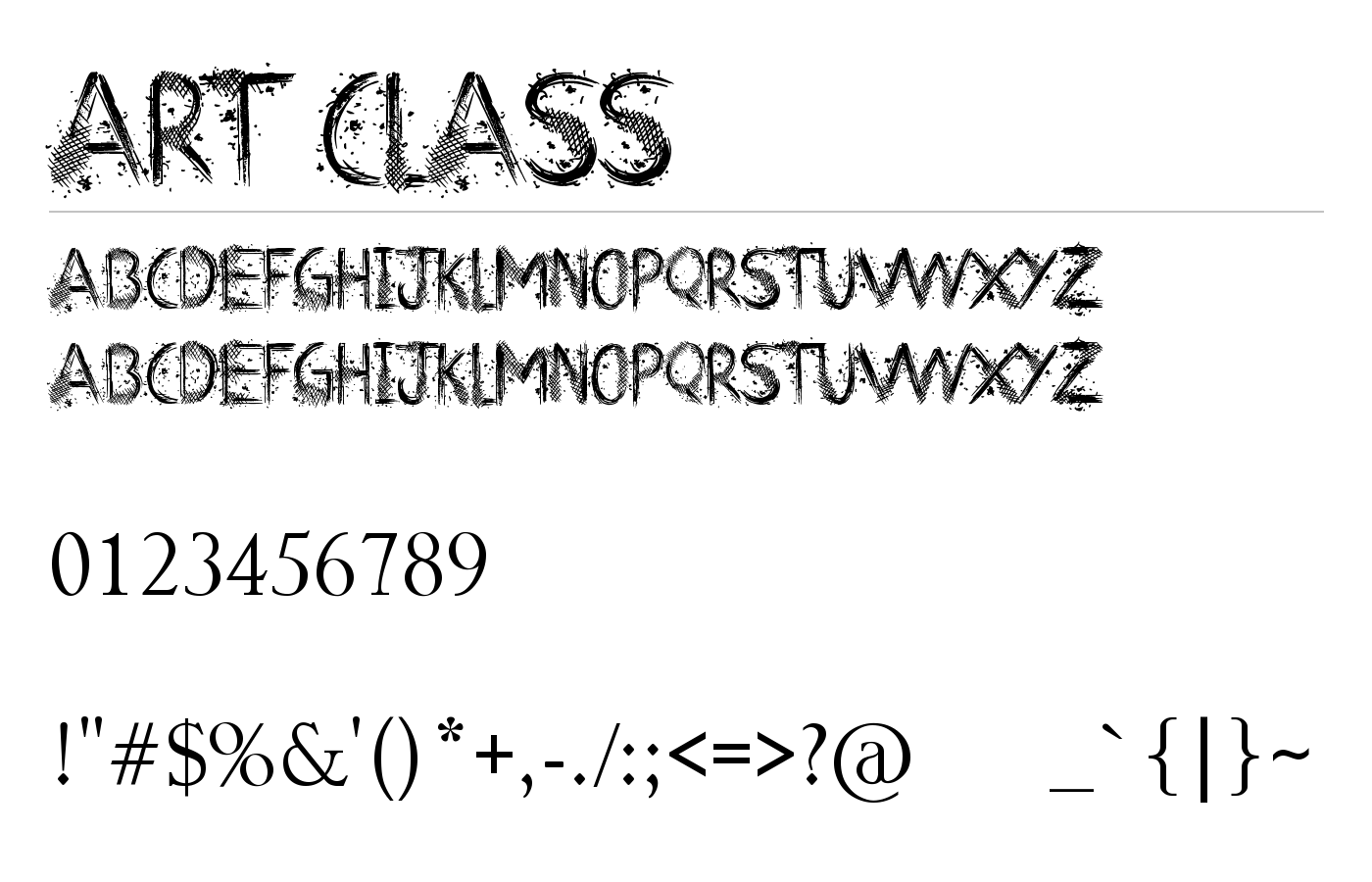 Art Class Font preview