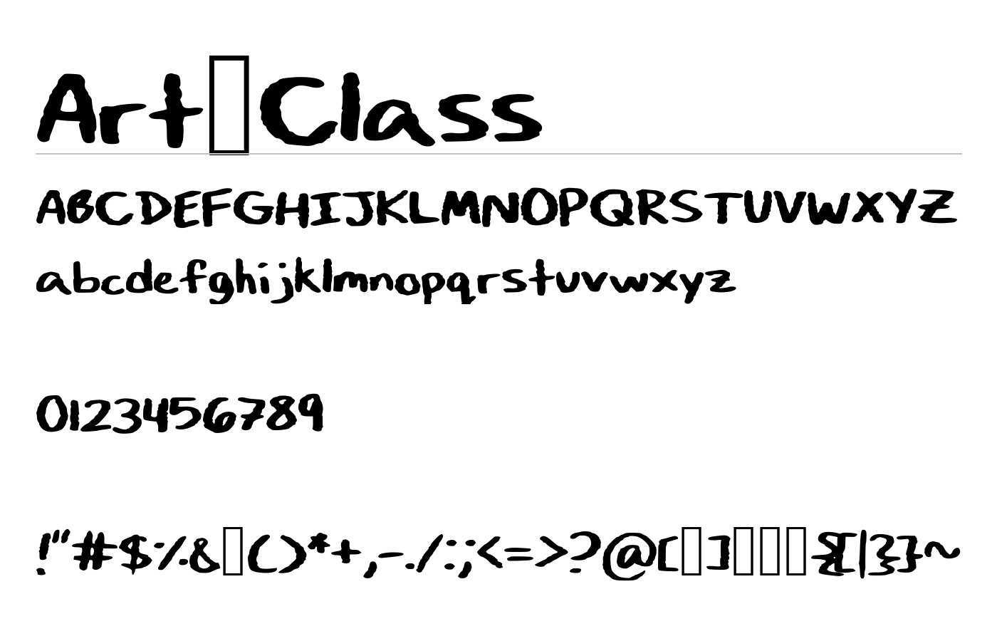 Art_Class Font preview