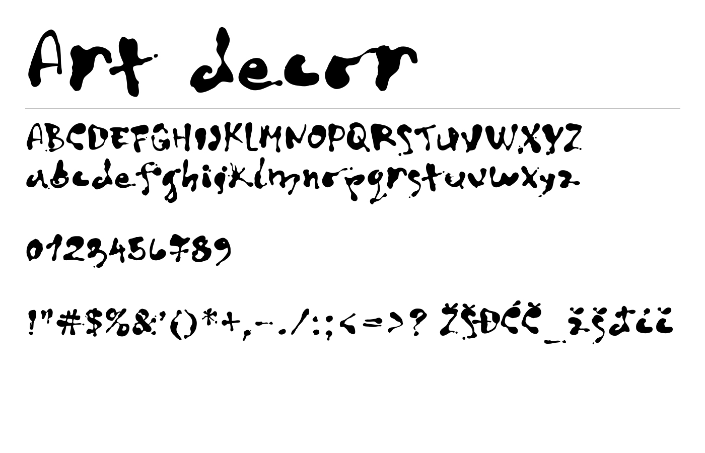 Art decor Font preview