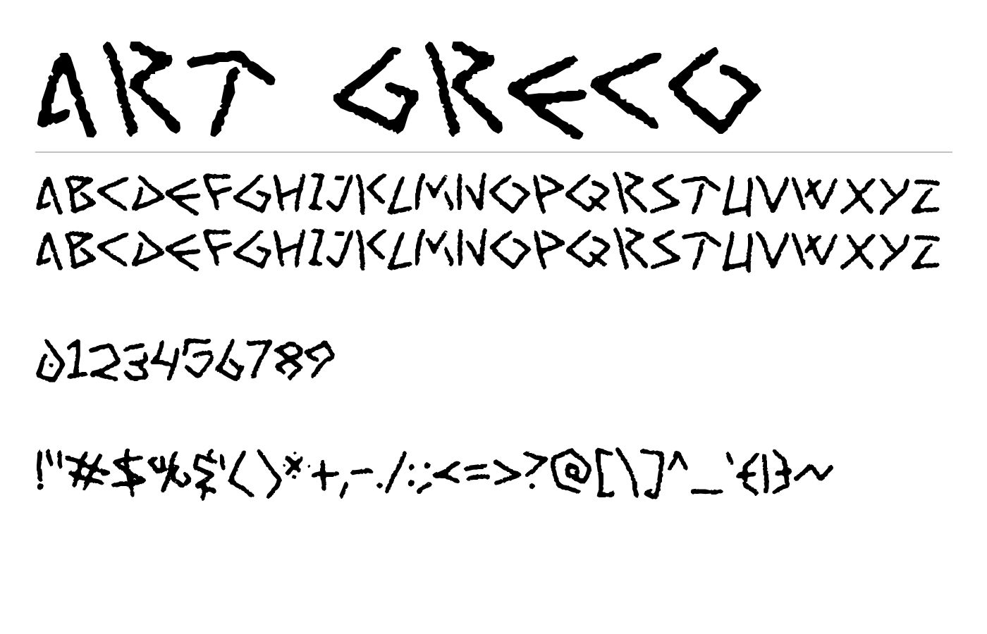 Art Greco Font preview