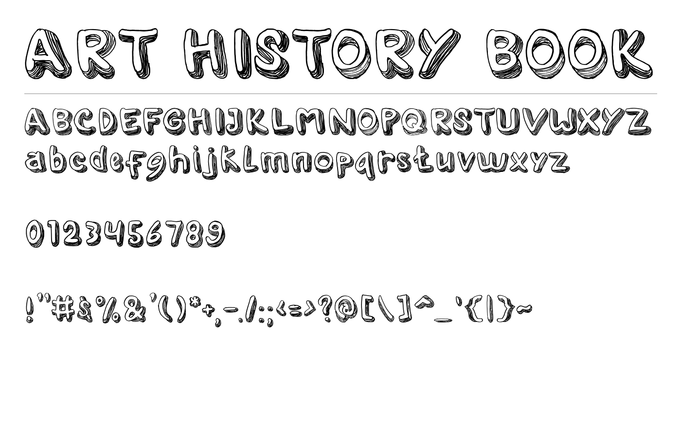ART HISTORY BOOK Font preview
