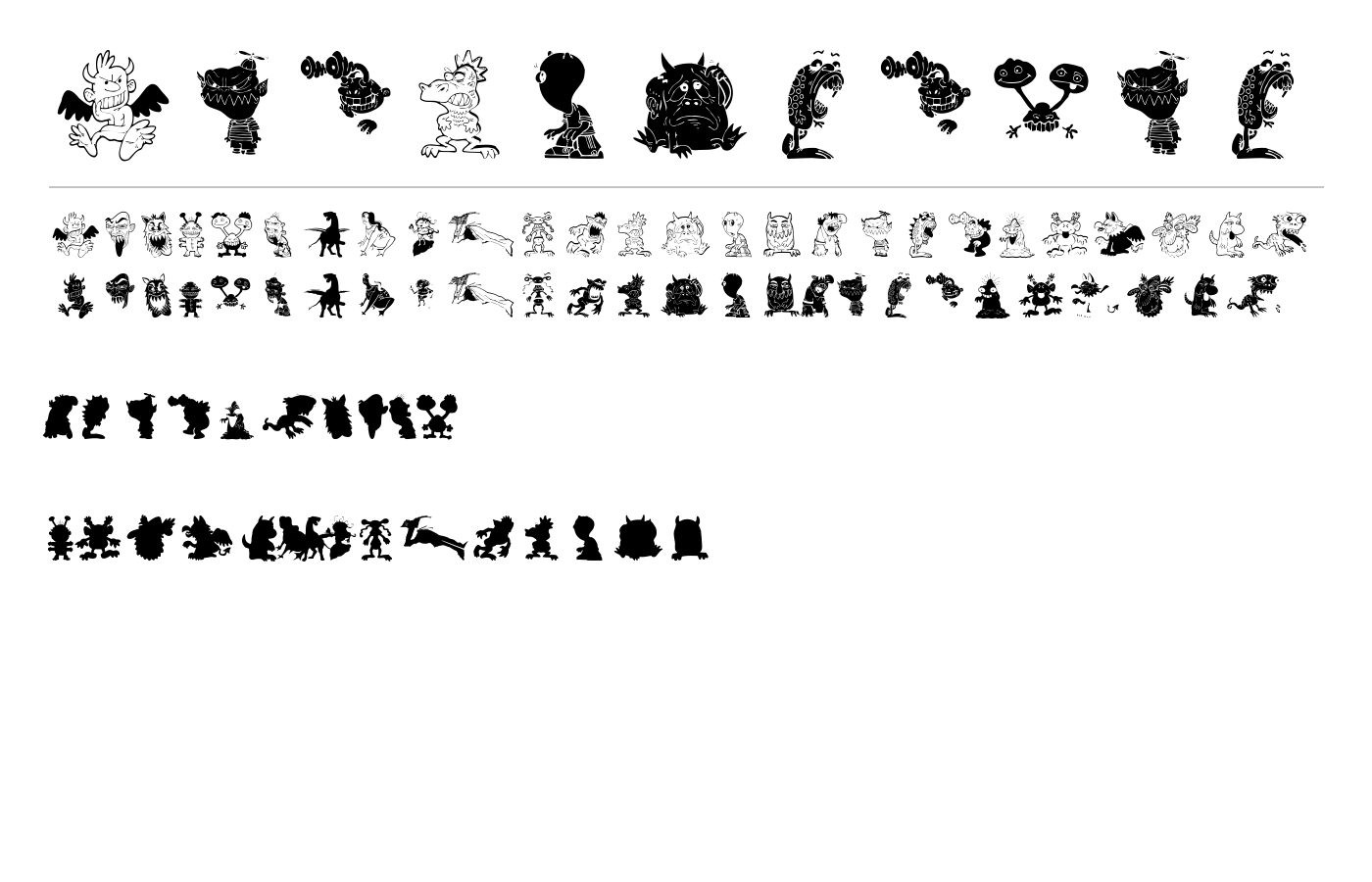 ArtMonsters Font preview