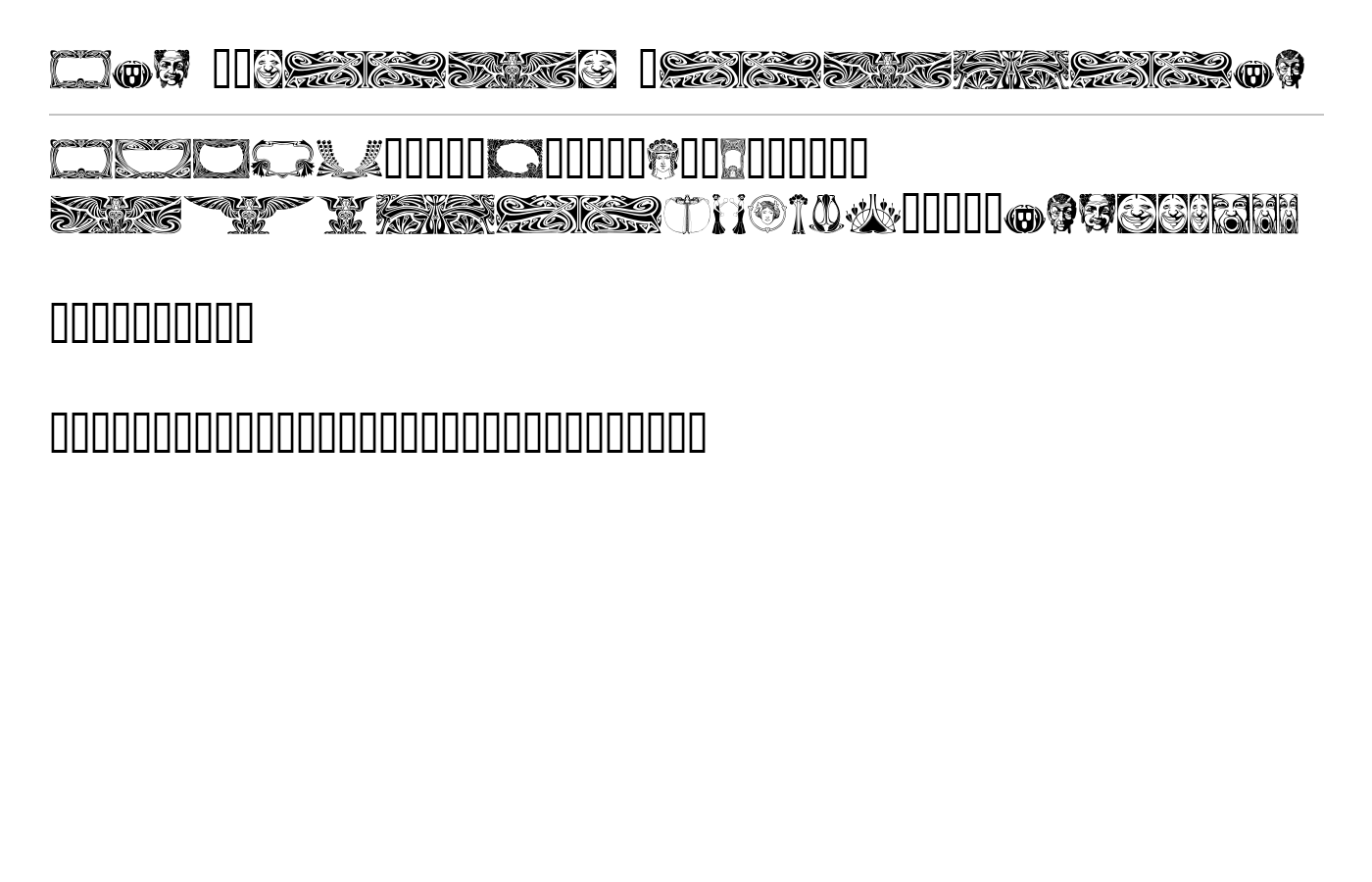 Art Noveau Headers Font preview