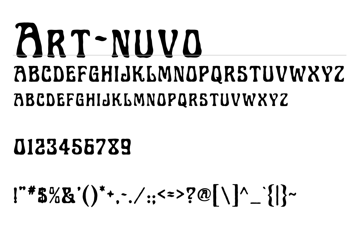 Art Nuvo Display Font preview
