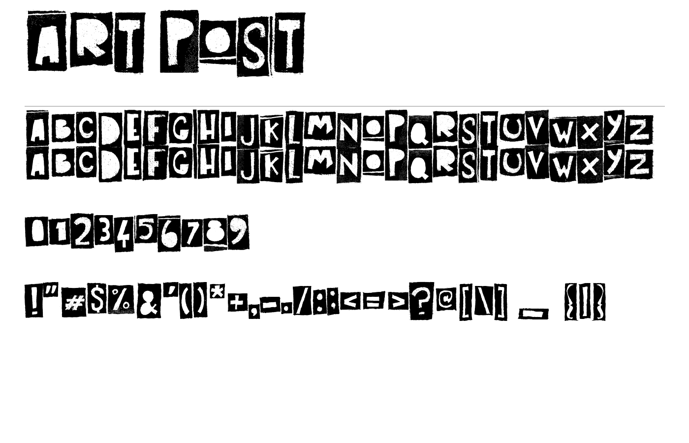 Art Post Font preview