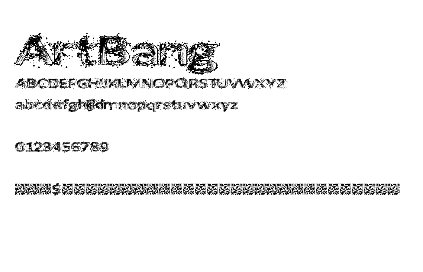 ArtBang Font preview