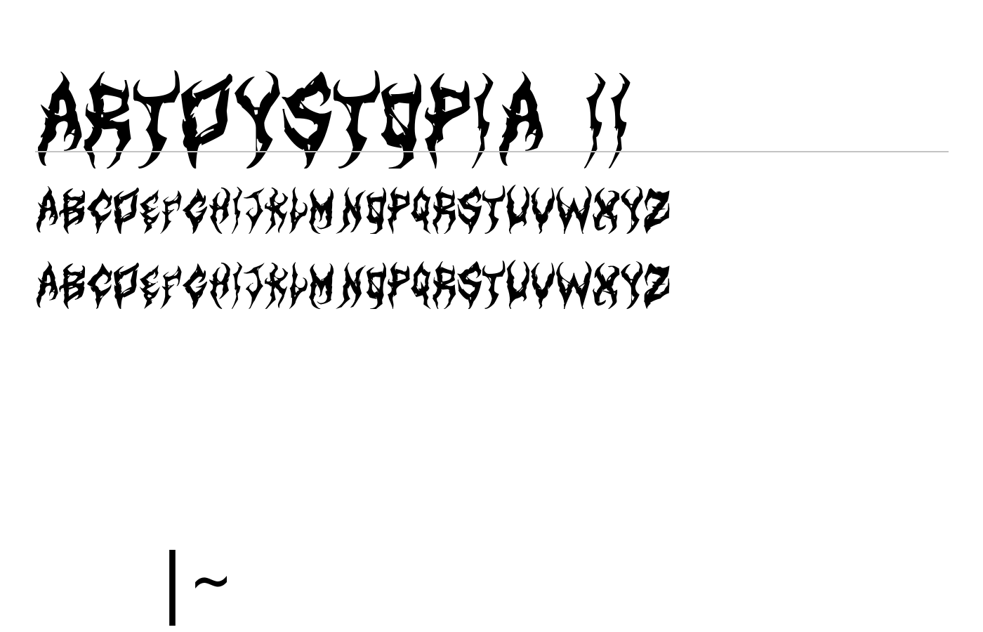 ArtDystopia II Font preview