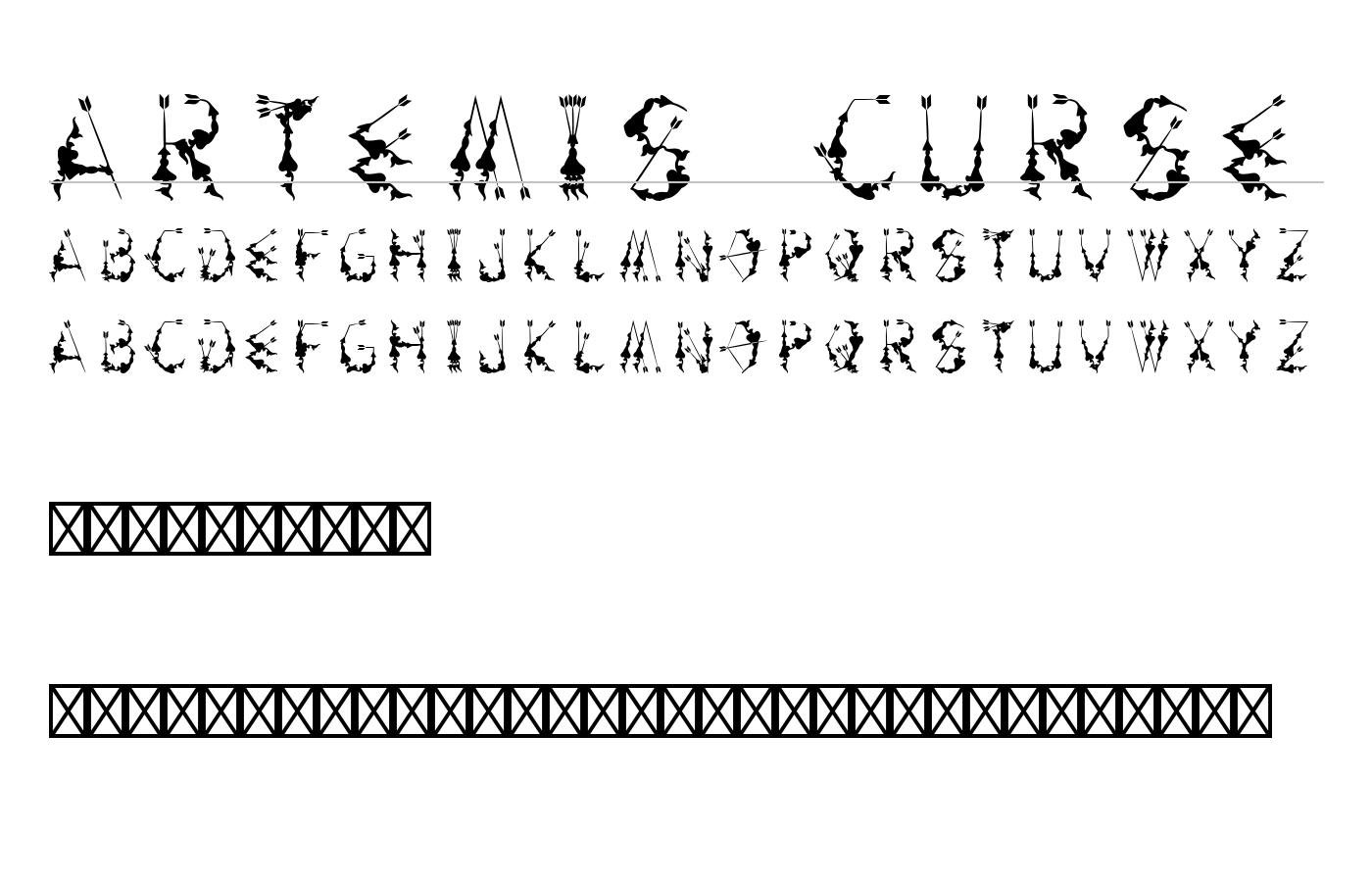 Artemis Curse Font preview