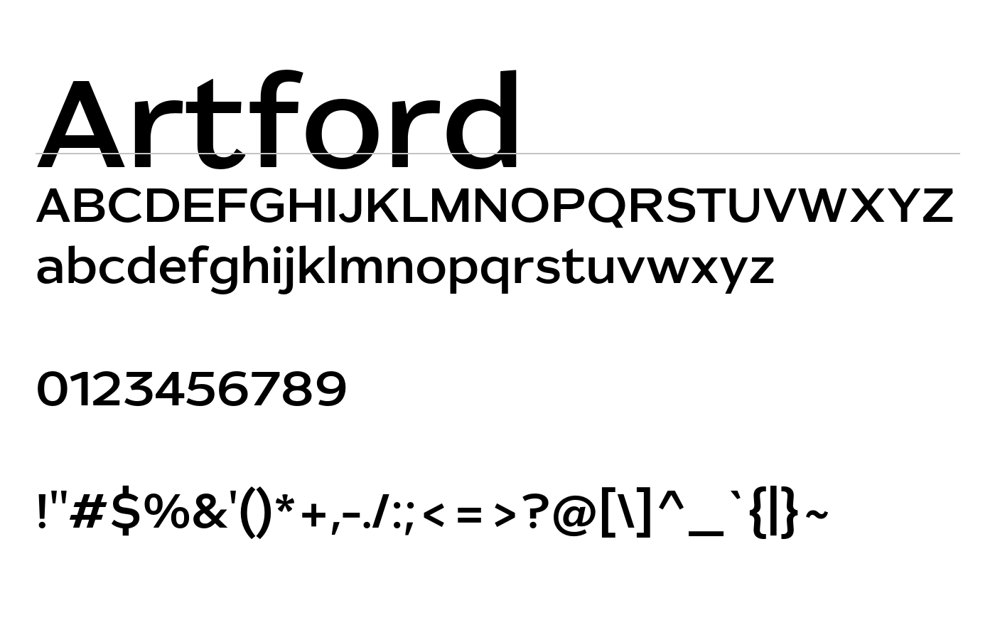 Artford Font preview