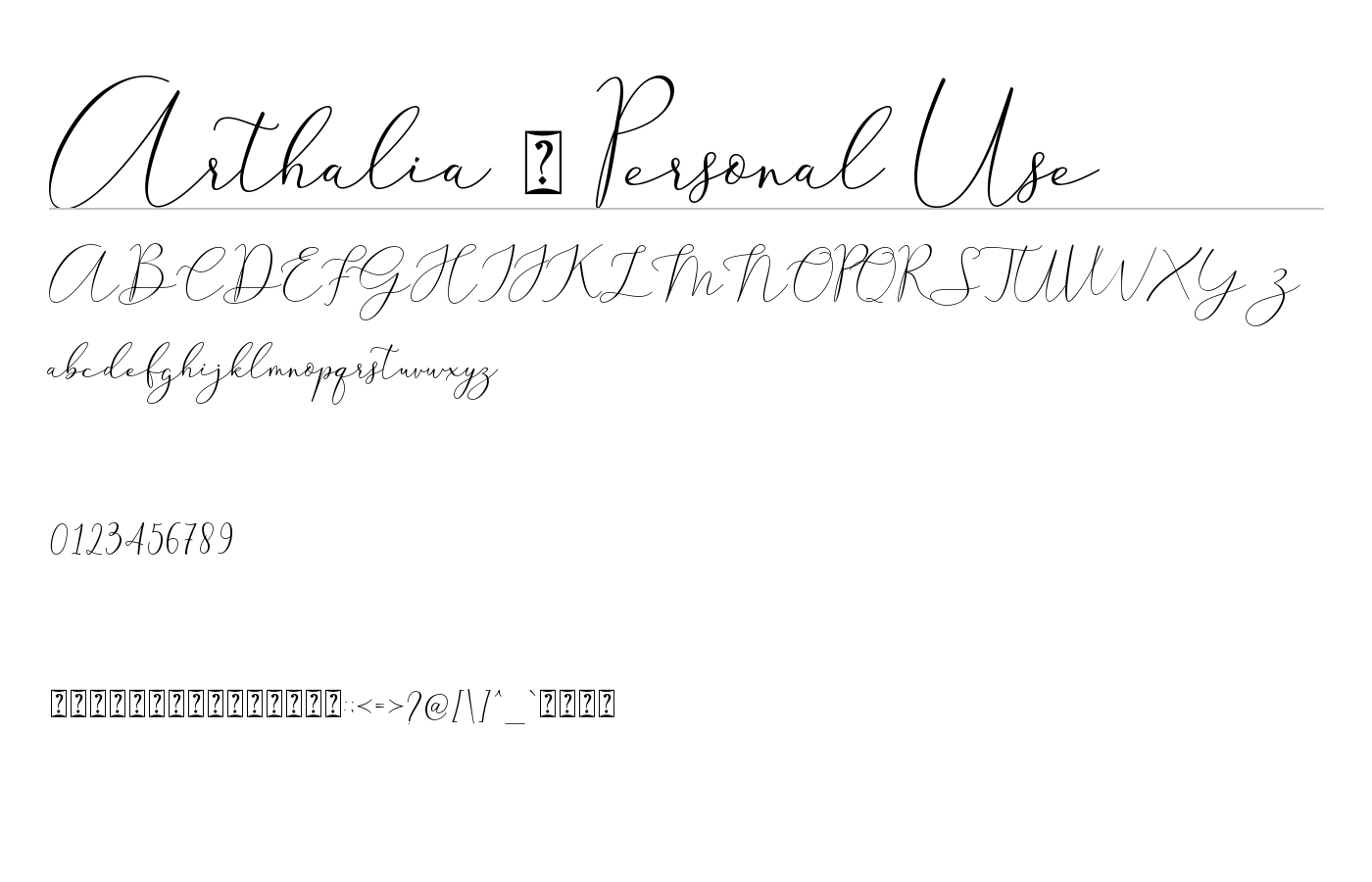 Arthalia Font preview