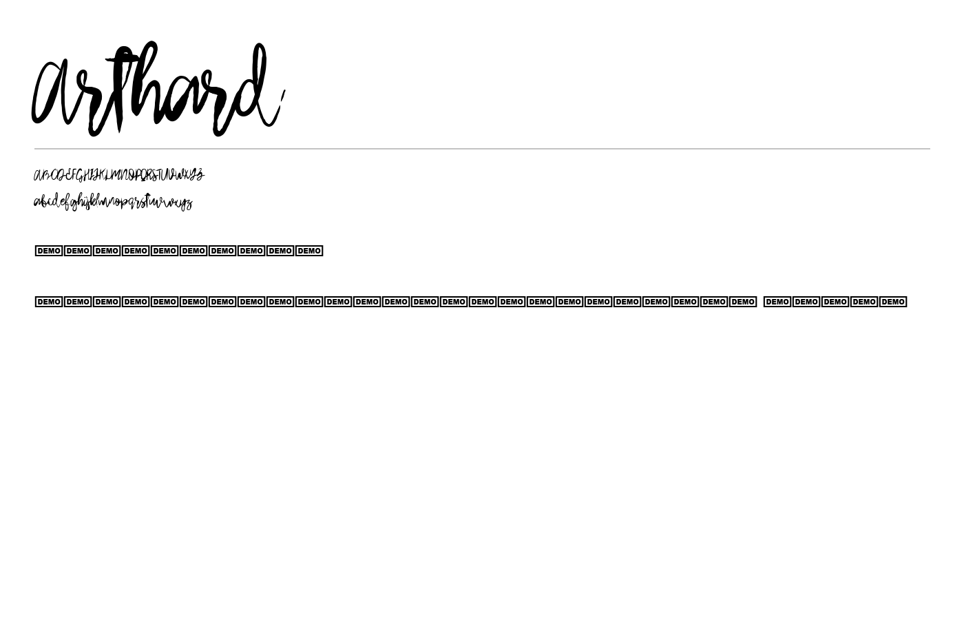 Arthard Font preview