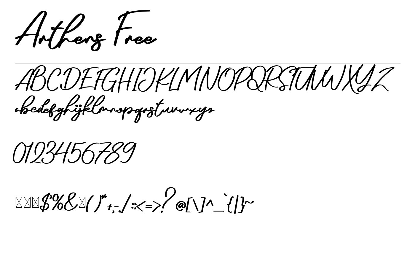 Arthens Free Font preview