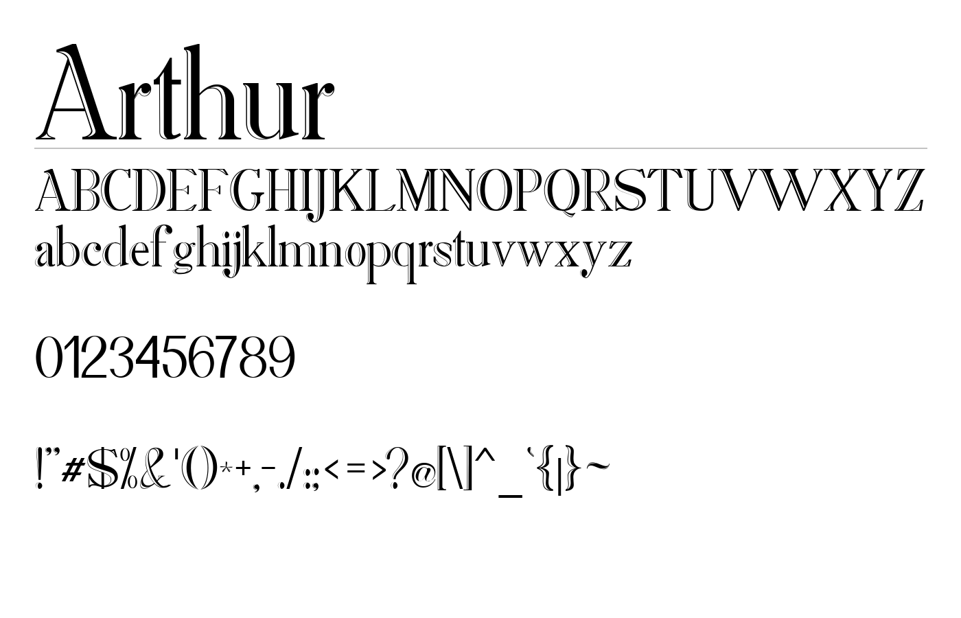 Arthur Font preview